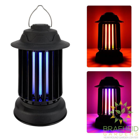 Bug Zapper Lantern, Rechargeable IPX4, 4200 V UV Grid, Indoor / Outdoor