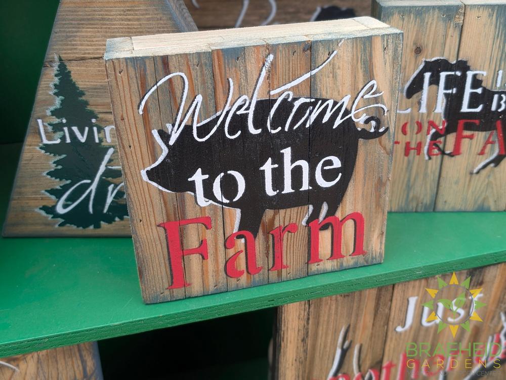 Reclaimed Wood Sign 6" x 6"
