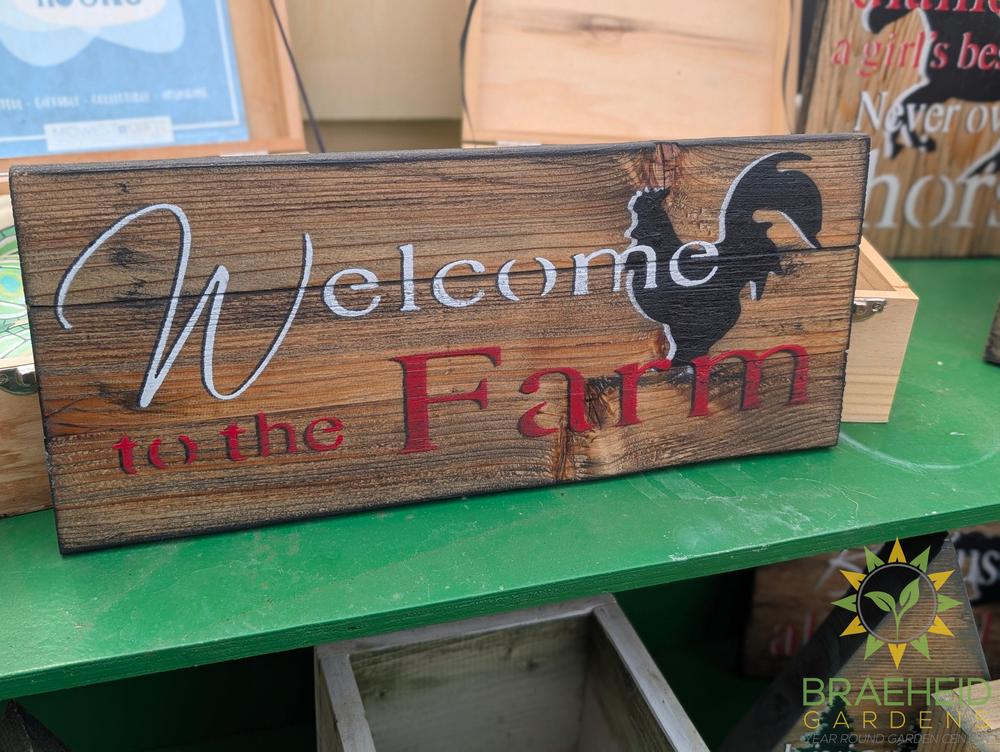 Reclaimed Wood Sign 6" x 14" w/ wire