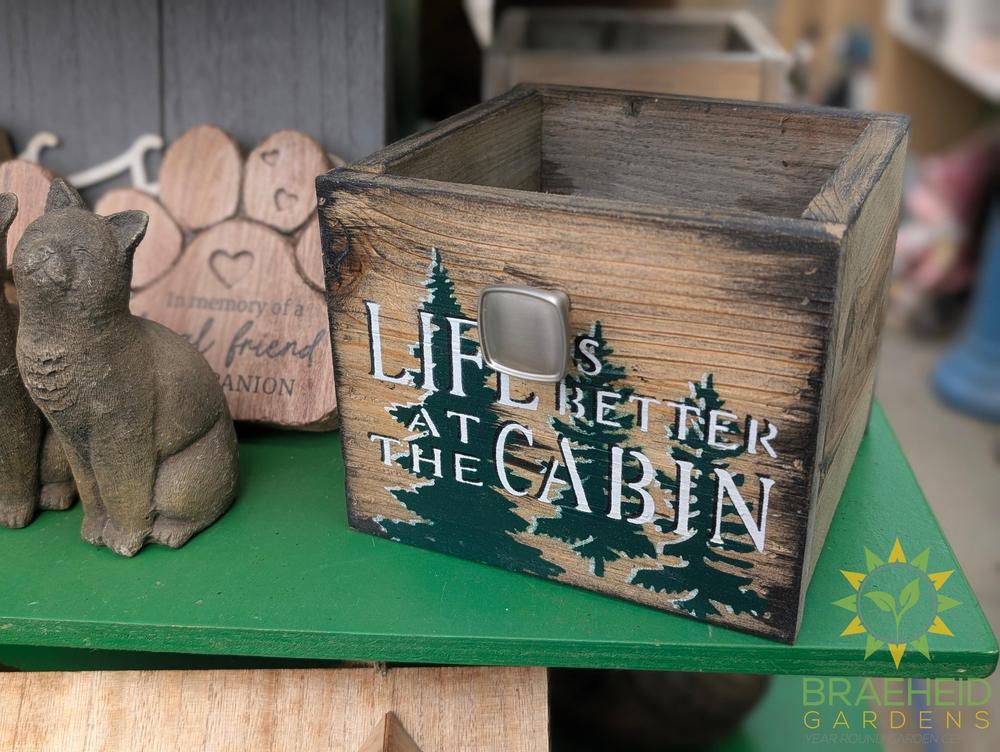 Cubbie w/ handle planter 7" x 7"