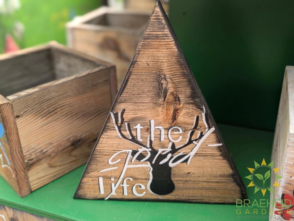Triangle Sitter Reclaimed wood