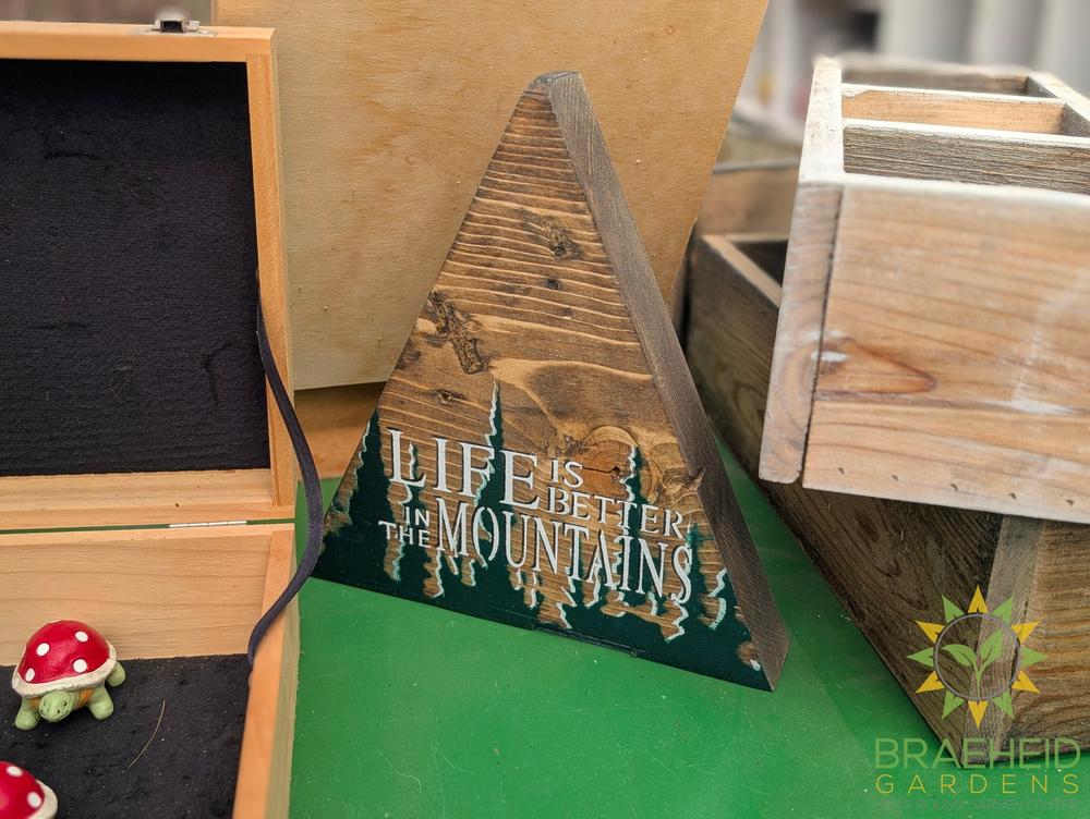 Triangle Sitter Reclaimed wood