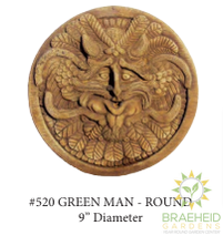 Wall Hanger Greenman Round Garden Ornament  - NO SHIP -