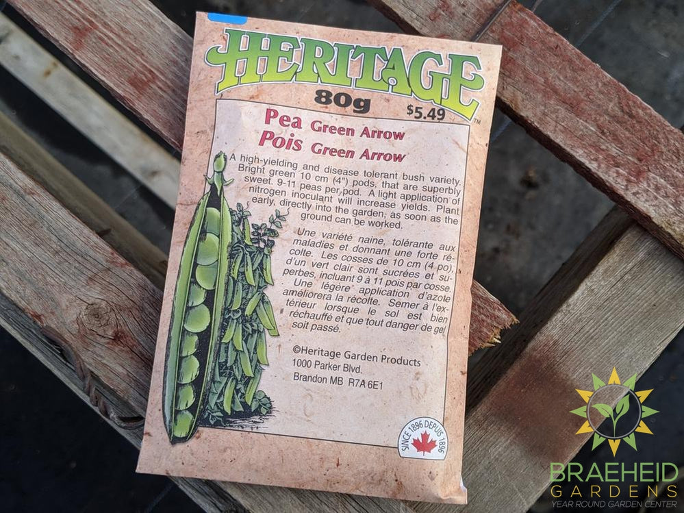 Green Arrow Peas Heritage Seed