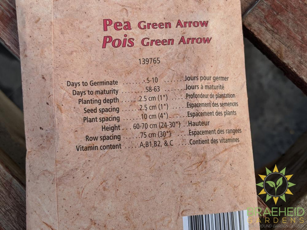 Green Arrow Peas Heritage Seed