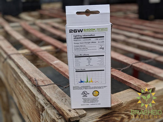 Specs on Sunblaster 26w grow bulb