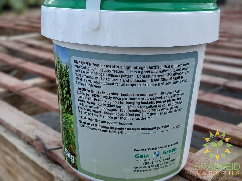 About gaia green feather meal fertilizer