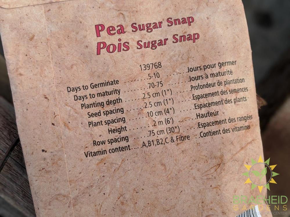 Sugar Snap Peas Heritage Seed