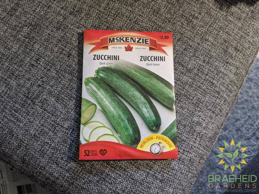 Dark Green Zucchini McKenzie Seed