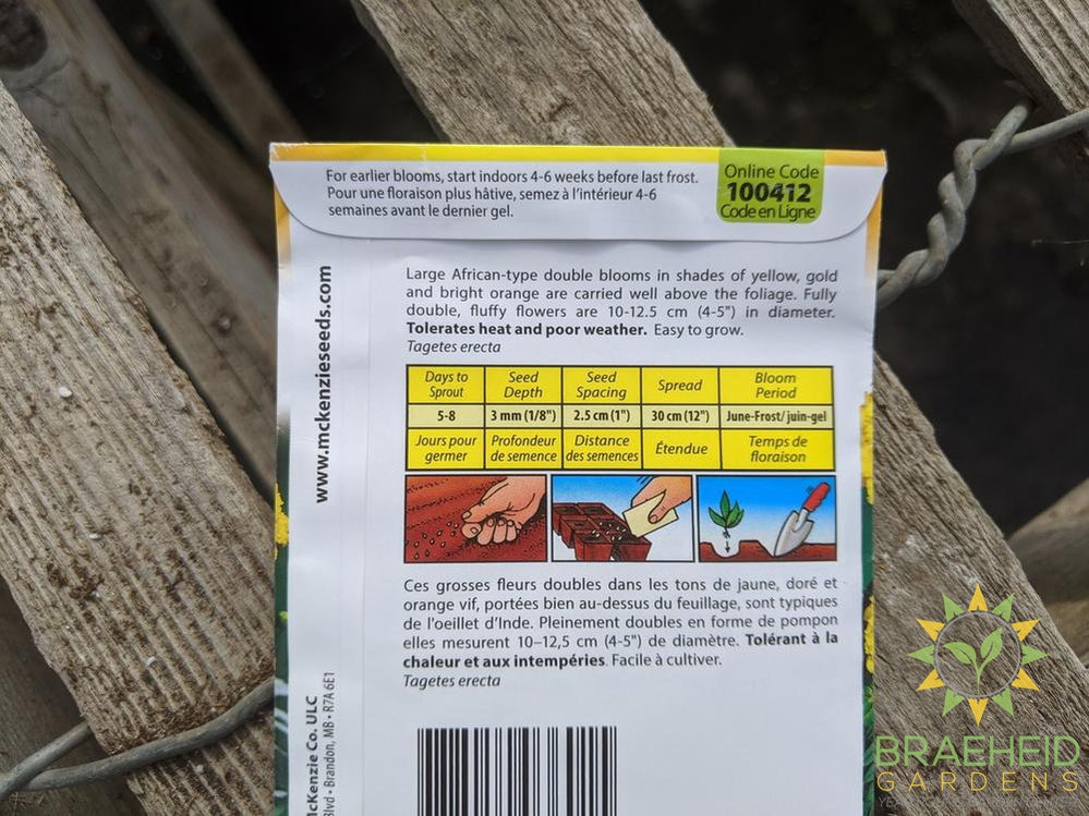 Marigold Crackerjack McKenzie Seed