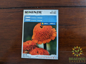 Zinnia Cresto! Orange Mckenzie Seed