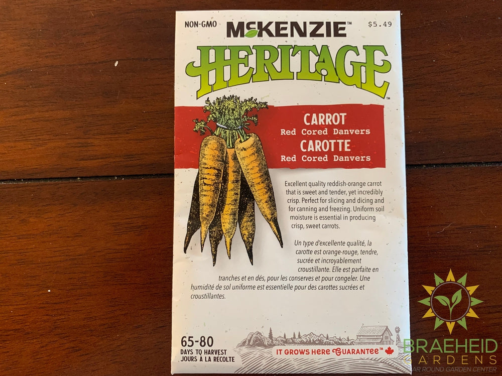 Red Cored Danvers Carrot Heritage Seed